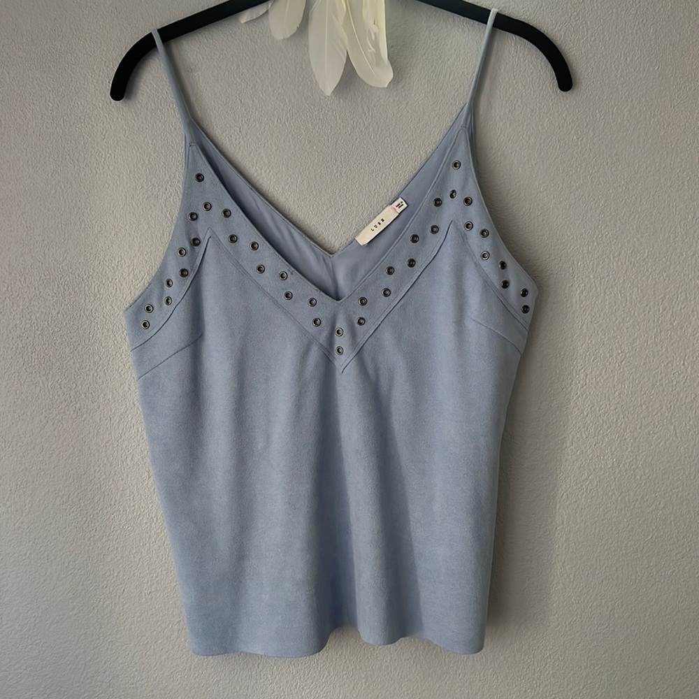 Light Blue Suede Top - image 1